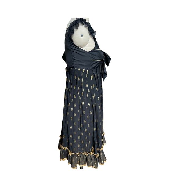 Marc Jacobs Vintage Dot Dress Women’s Size 2 Black Gold Knee Length Y2K - Picture 3 of 9